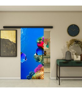 Glasschiebetür BLACK-LINE - Fotoprint Model 332