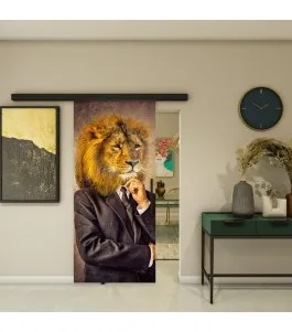 Glasschiebetür BLACK-LINE - Fotoprint Model 334