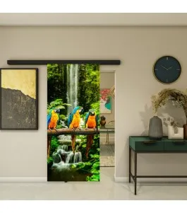 Glasschiebetür BLACK-LINE - Fotoprint Model 338