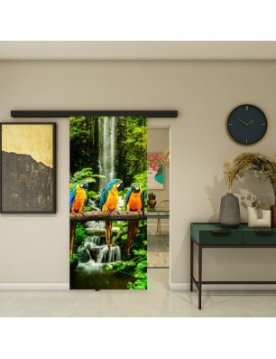 Glasschiebetür BLACK-LINE - Fotoprint Model 338