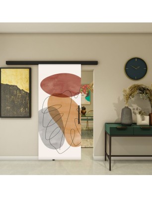 Glasschiebetür BLACK-LINE - Fotoprint Model 345