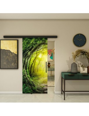 Glasschiebetür BLACK-LINE - Fotoprint Model 348