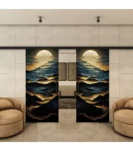 Glasschiebetür BLACK-LINE - Fotoprint Model 133