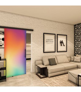 Glasschiebetür BLACK-LINE - Fotoprint Model 5