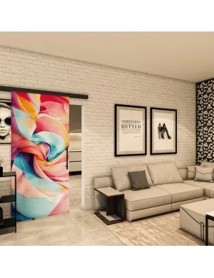 Glasschiebetür BLACK-LINE - Fotoprint Model 35