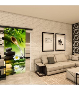 Glasschiebetür BLACK-LINE - Fotoprint Model 41