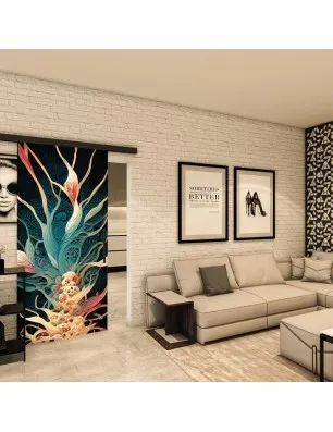 Glasschiebetür BLACK-LINE - Fotoprint Model 54