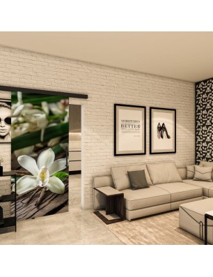 Glasschiebetür BLACK-LINE - Fotoprint Model 57