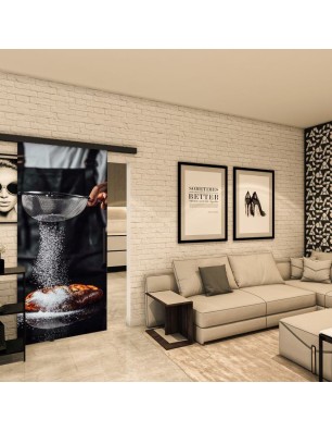 Glasschiebetür BLACK-LINE - Fotoprint Model 115
