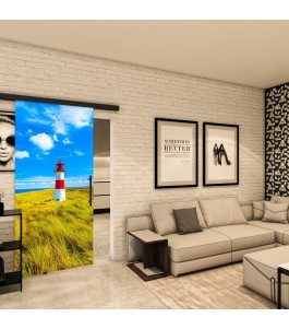 Glasschiebetür BLACK-LINE - Fotoprint Model 148