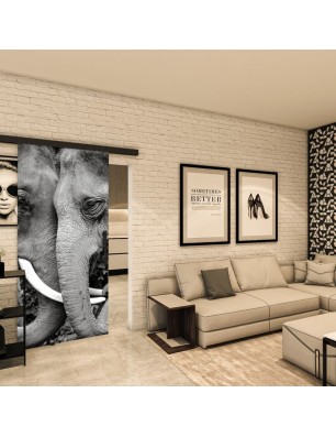 Glasschiebetür BLACK-LINE - Fotoprint Model 222