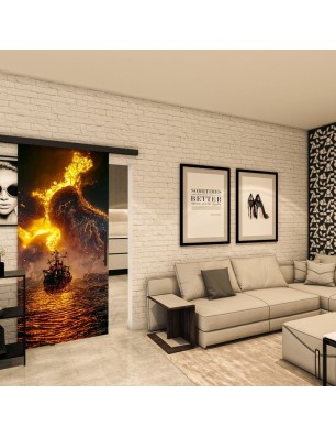 Glasschiebetür BLACK-LINE - Fotoprint Model 225