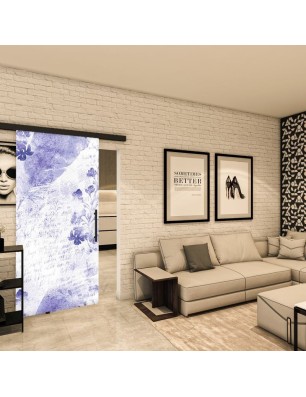 Glasschiebetür BLACK-LINE - Fotoprint Model 257
