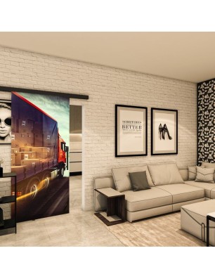 Glasschiebetür BLACK-LINE - Fotoprint Model 261