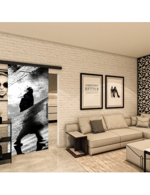Glasschiebetür BLACK-LINE - Fotoprint Model 271