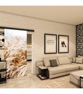 Glasschiebetür BLACK-LINE - Fotoprint Model 277