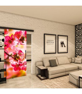 Glasschiebetür BLACK-LINE - Fotoprint Model 306