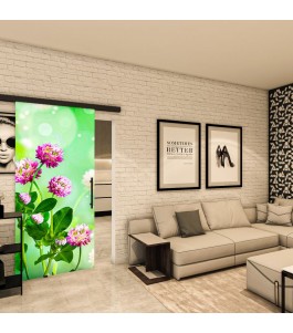 Glasschiebetür BLACK-LINE - Fotoprint Model 307