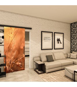 Glasschiebetür BLACK-LINE - Fotoprint Model 320