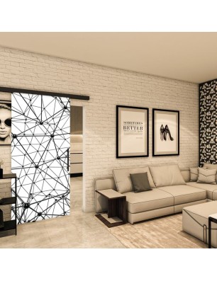 Glasschiebetür BLACK-LINE - Fotoprint Model 350