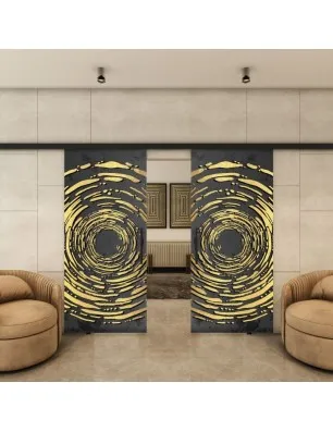 Glasschiebetür BLACK-LINE - Fotoprint Model 31