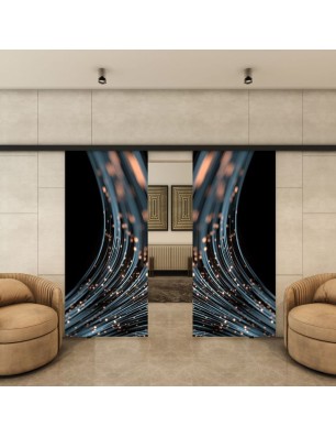 Glasschiebetür BLACK-LINE - Fotoprint Model 33