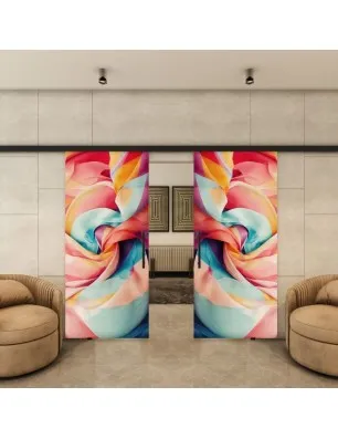 Glasschiebetür BLACK-LINE - Fotoprint Model 35