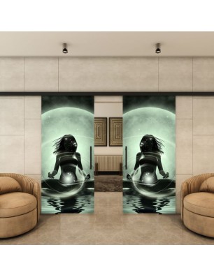 Glasschiebetür BLACK-LINE - Fotoprint Model 38