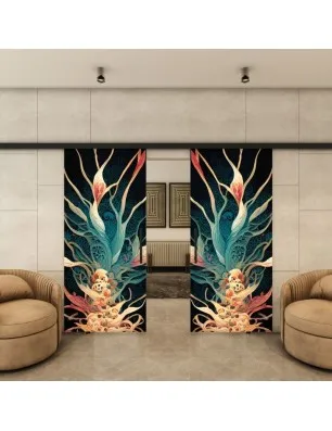 Glasschiebetür BLACK-LINE - Fotoprint Model 54