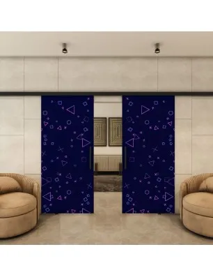 Glasschiebetür BLACK-LINE - Fotoprint Model 82