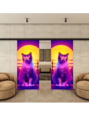 Glasschiebetür BLACK-LINE - Fotoprint Model 84