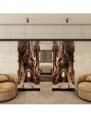 Glasschiebetür BLACK-LINE - Fotoprint Model 106