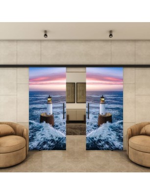 Glasschiebetür BLACK-LINE - Fotoprint Model 124