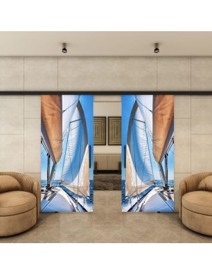 Glasschiebetür BLACK-LINE - Fotoprint Model 137
