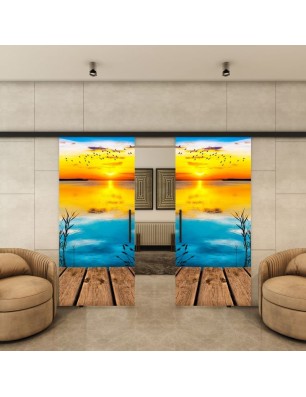 Glasschiebetür BLACK-LINE - Fotoprint Model 178