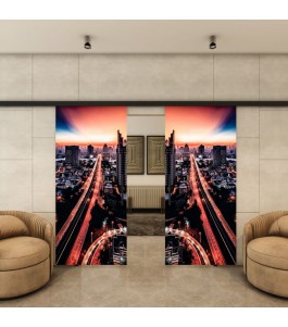 Glasschiebetür BLACK-LINE - Fotoprint Model 210