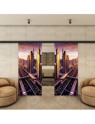 Glasschiebetür BLACK-LINE - Fotoprint Model 213