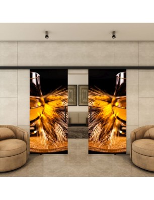 Glasschiebetür BLACK-LINE - Fotoprint Model 218
