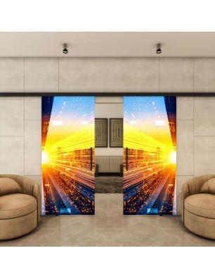 Glasschiebetür BLACK-LINE - Fotoprint Model 220