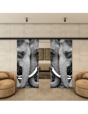 Glasschiebetür BLACK-LINE - Fotoprint Model 222