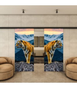 Glasschiebetür BLACK-LINE - Fotoprint Model 244
