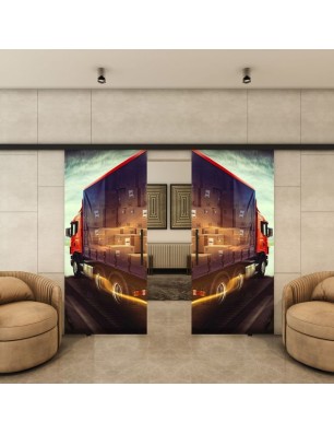 Glasschiebetür BLACK-LINE - Fotoprint Model 261