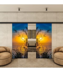 Glasschiebetür BLACK-LINE - Fotoprint Model 283