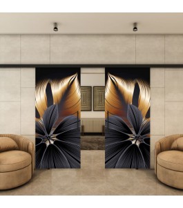Glasschiebetür BLACK-LINE - Fotoprint Model 302