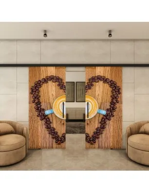 Glasschiebetür BLACK-LINE - Fotoprint Model 319