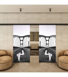 Glasschiebetür BLACK-LINE - Fotoprint Model 330