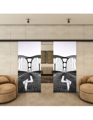 Glasschiebetür BLACK-LINE - Fotoprint Model 330