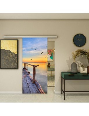Glasschiebetür SLIM-LINE - Fotoprint Model 44