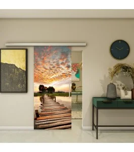 Glasschiebetür SLIM-LINE - Fotoprint Model 47