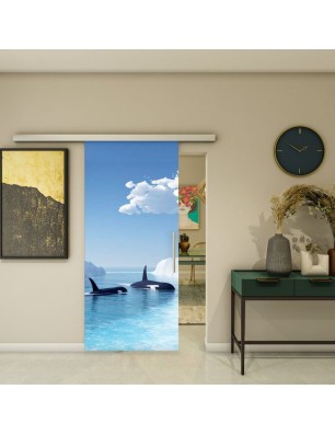 Glasschiebetür SLIM-LINE - Fotoprint Model 129